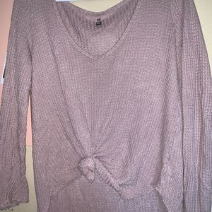 waffle knit long sleeve